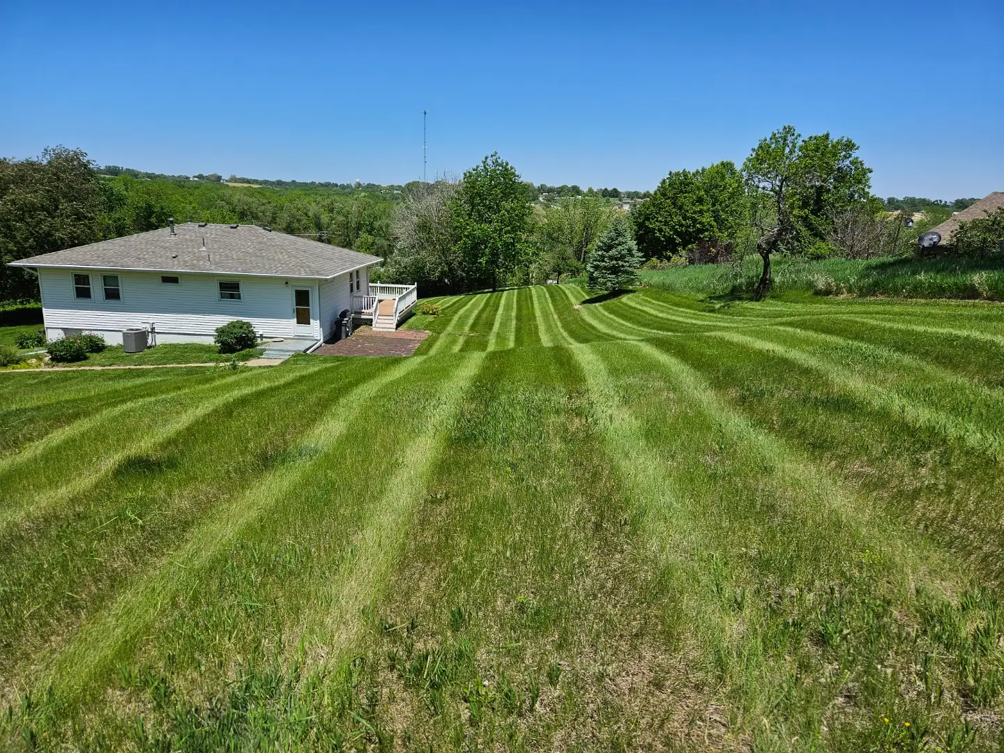 Freshly mowed lawn in Glenwood
